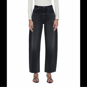 Pistola NWT Wes High Rise Barrel Bow Leg Jean in Caviar 33‎